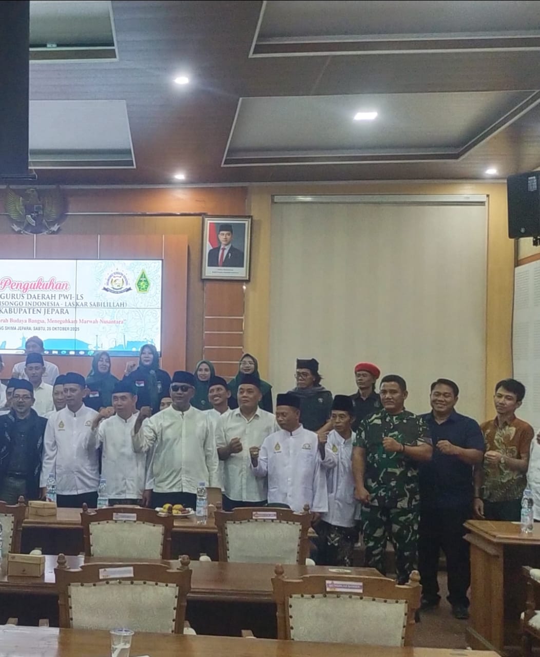 Danramil Mlonggo Hadiri Pengukuhan Kepengurusan DPD PWI-LS Kabupaten Jepara Tahun 2025