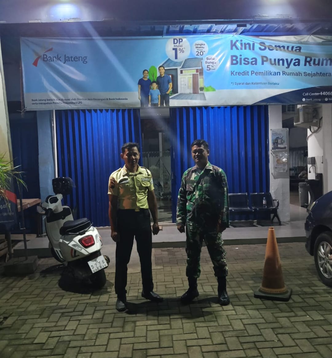 Cegah Gangguan Kamtibmas, Kodim 0719/Jepara Laksanakan Bakti Teritorial Prima di Bank Jateng Pasar Jepara