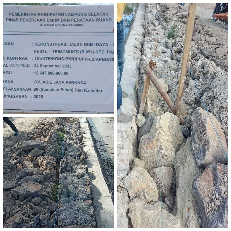 Pihak Pelaksana Dan Konsultan CV. Adie Jaya Perkasa Bungkam Terkait Pembangunan Talud diruas Jalan Bumi Asri – Trimo Mukti Dugaan Tidak Sesuai Standar