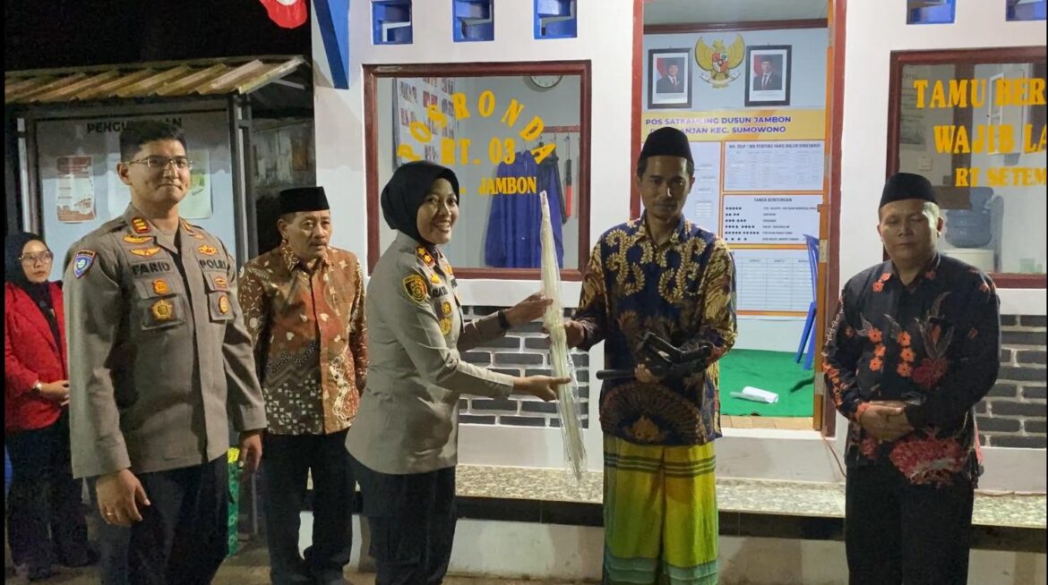 Supervisi dan Pemantauan Satkamling Desa Lanjan, Kapolres Semarang Ajak Pererat Sinergitas