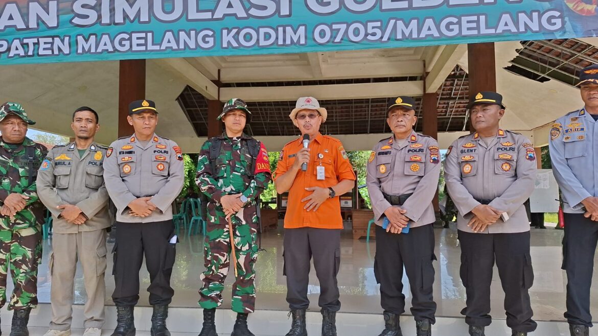 KODIM 0705 Bersama Forkopimda Magelang Gelar Simulasi Bencana Merapi: Wujud Sinergi Siaga Hadapi Erupsi