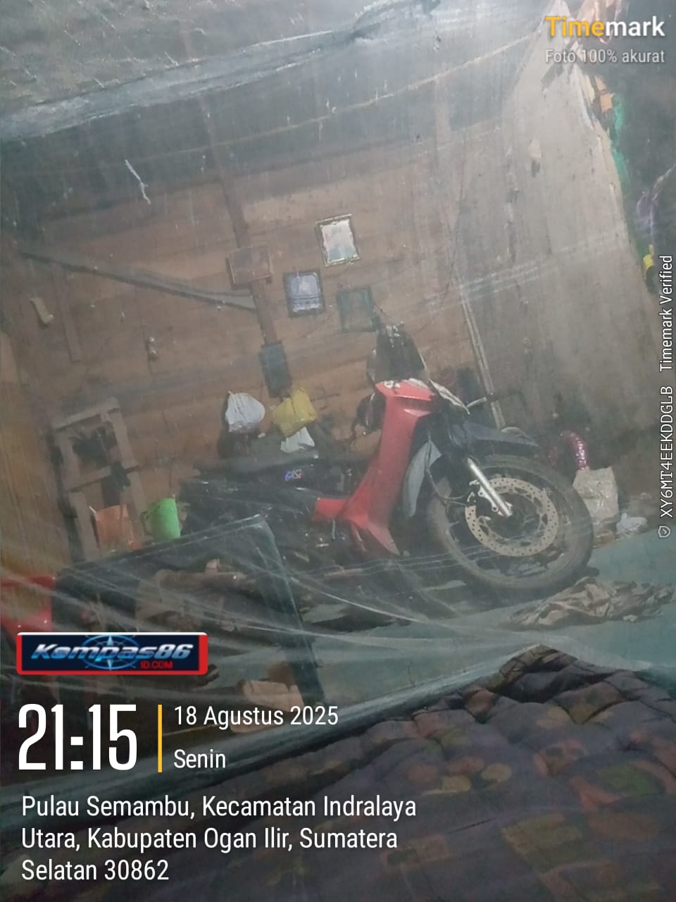 Sekataris DPD Ormas Gabungan putera puteri sumsel kabupaten ogan ilir melaporkan ke SPKT polsek inderalaya kehilangan motor yamaha vega tahun 2004