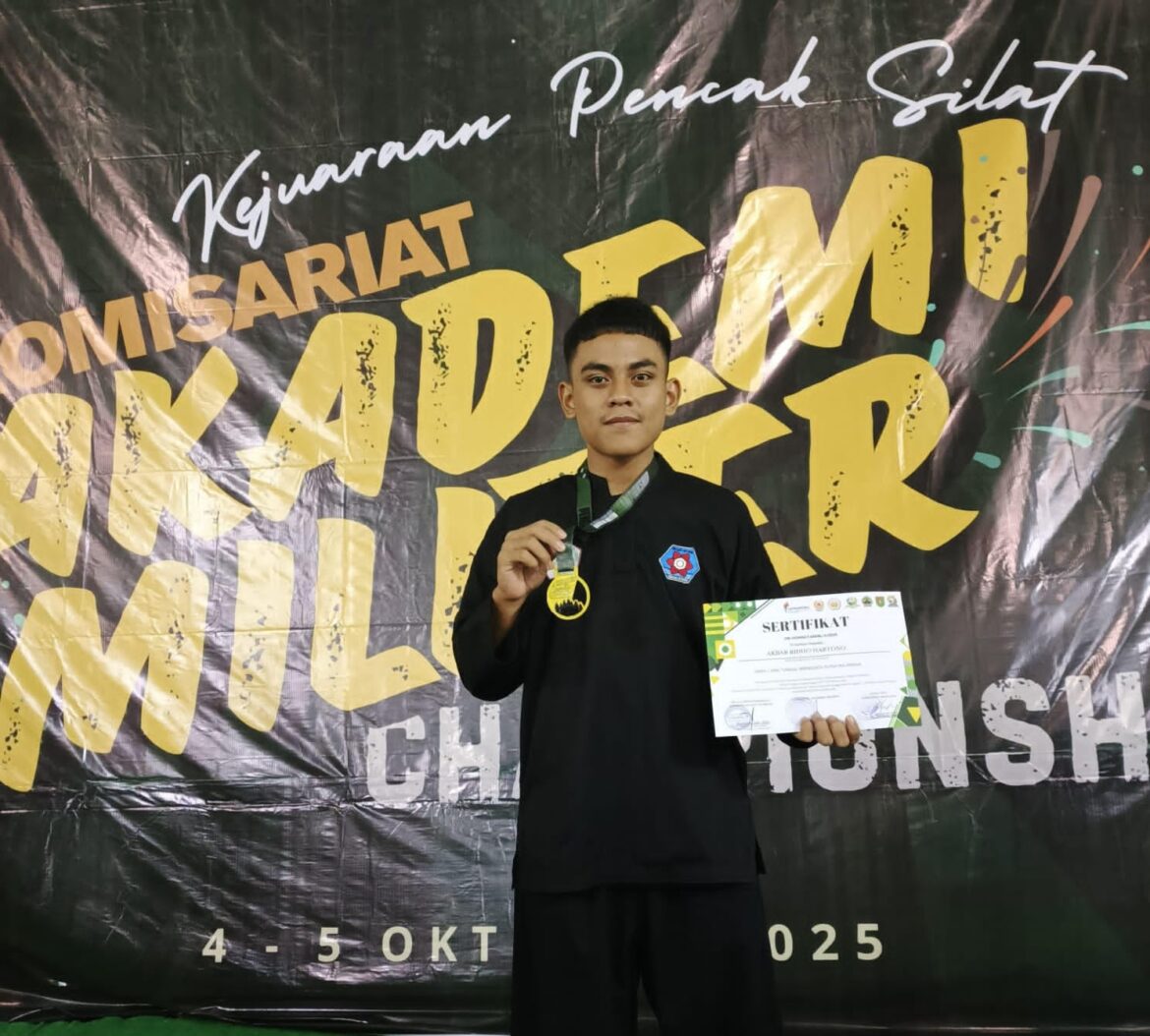 Akbar Ridho Hartono Torehkan Prestasi Gemilang, Raih Juara 1 Pencak Silat Akademi Militer Championship 2025
