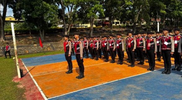 Sat Samapta Polres Banyuasin Gelar Latihan Menembak Flashball Bersama Dit Samapta Polda Sumsel