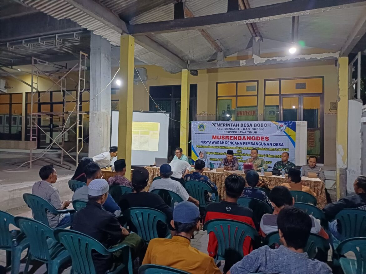 Babinsa Koramil Menganti Hadiri Musrenbangdes Boboh Bahas Rencana Pembangunan Tahun 2026–2027