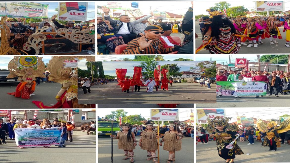 Bupati dan Wakil Bupati Turut Dalam Festival Budaya Meriahkan HUT Kab Buru ke – 26