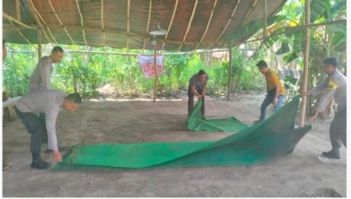 Polsek Bagor Bersama Resmob Polres Nganjuk Tindak Lanjuti Aduan Warga Soal Dugaan Perjudian Sabung Ayam