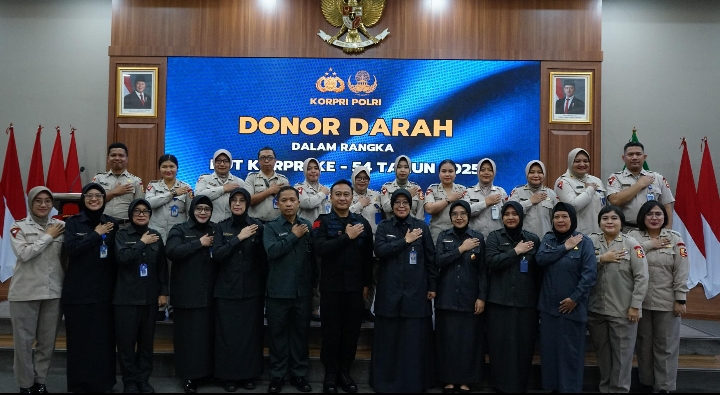 Kabid Kesjas Korbrimob Polri Pimpin Kegiatan Donor Darah Peringati HUT Ke-54 KORPRI Polri Tahun 2025