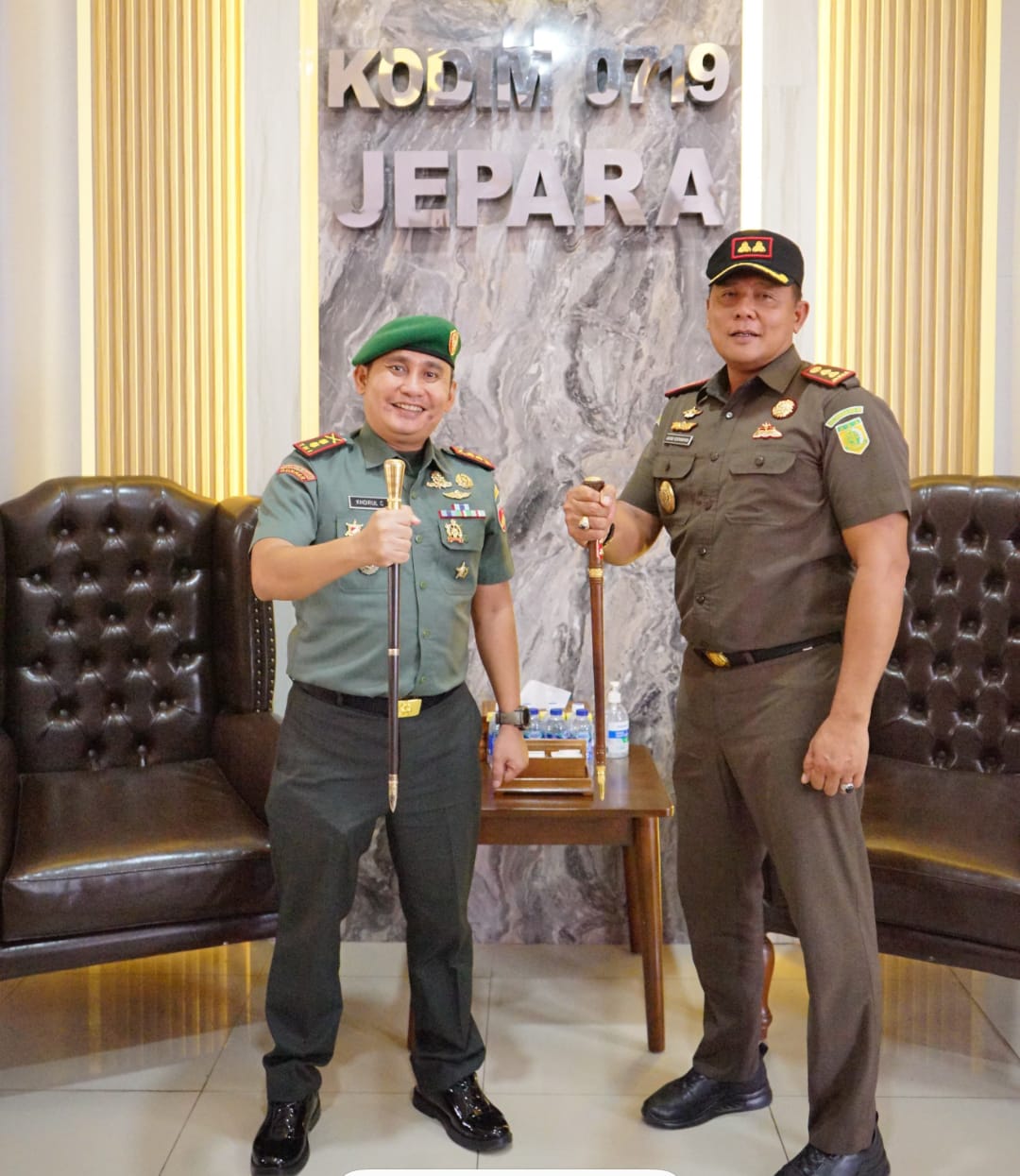 Pererat Sinergi, Dandim 0719/Jepara Terima Kunjungan Kajari Jepara di Makodim