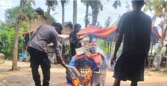 Polsek Ngronggot dan Resmob Polres Nganjuk Bongkar Lokasi Diduga Arena Sabung Ayam