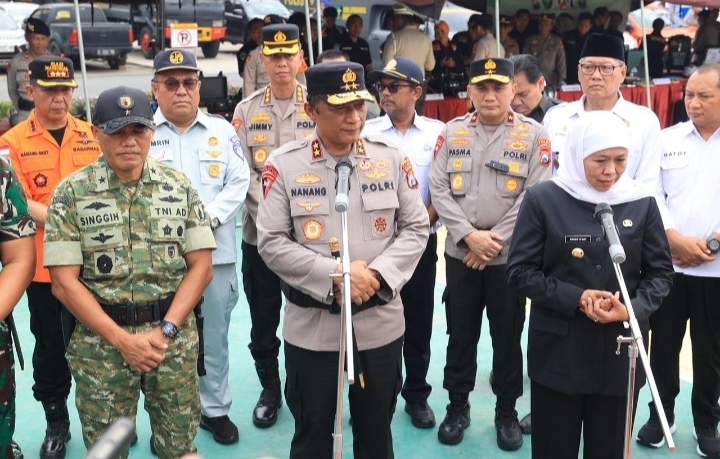 Polda Jatim dan Forkopimda Gelar Apel Siaga Bencana Serentak Hadapi Cuaca Ekstrem