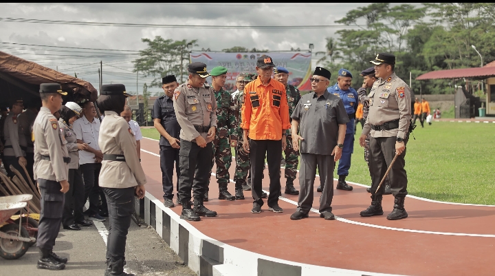 Hadapi Musim Ekstrem, Kapolres Blitar Pimpin Apel Kesiap siagaan Tanggap Darurat Bencana